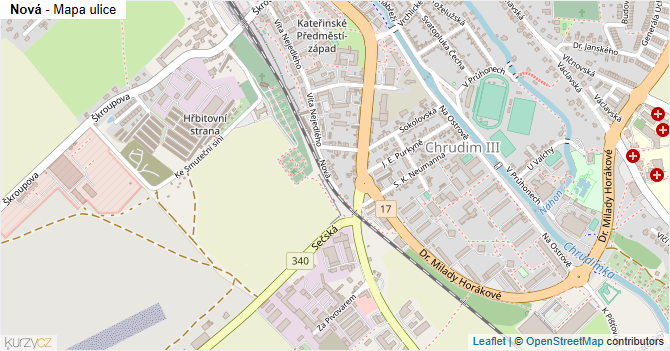 Nová - mapa ulice