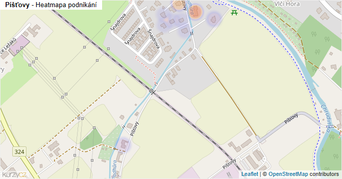 Píšťovy - mapa podnikání