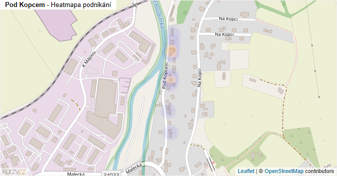 Pod Kopcem - mapa podnikání