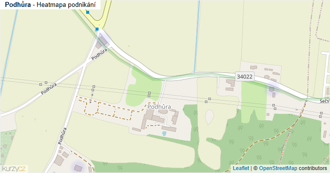Podhůra - mapa podnikání
