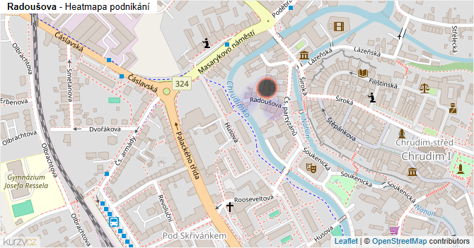 Radoušova - mapa podnikání