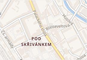 Rooseveltova v obci Chrudim - mapa ulice