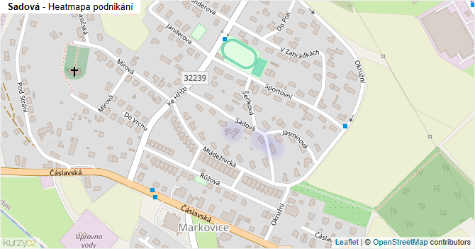 Sadová - mapa podnikání