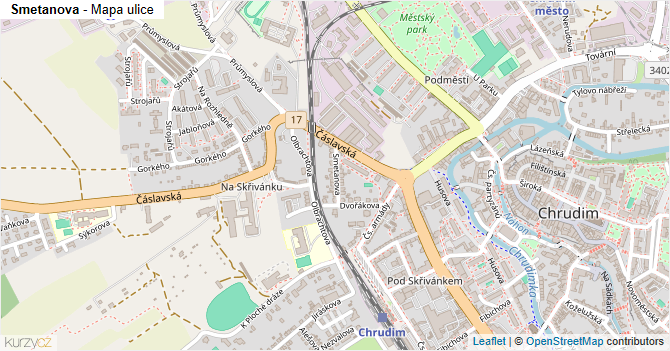 Smetanova - mapa ulice
