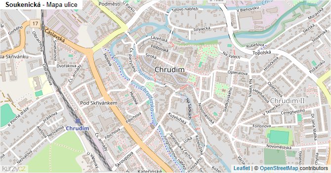 Soukenická - mapa ulice