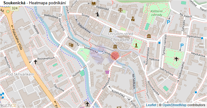 Soukenická - mapa podnikání