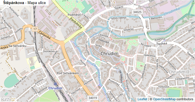 Štěpánkova - mapa ulice