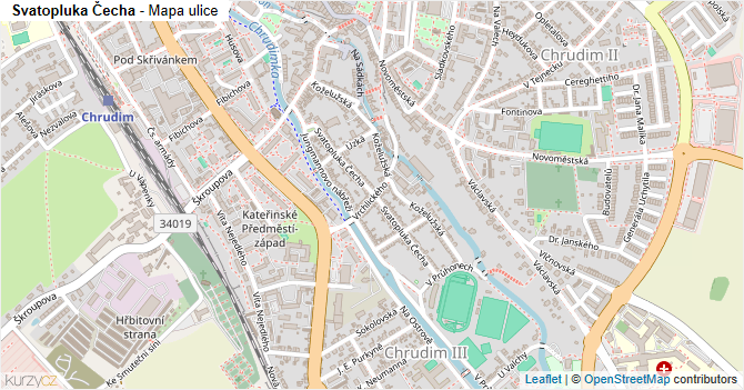 Svatopluka Čecha - mapa ulice