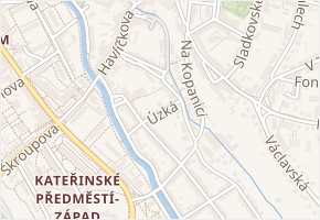 Úzká v obci Chrudim - mapa ulice