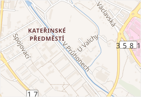 V Průhonech v obci Chrudim - mapa ulice