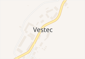 Vestec v obci Chrudim - mapa části obce