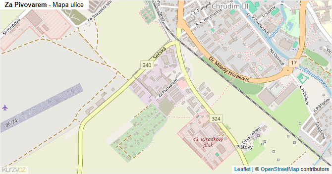 Za Pivovarem - mapa ulice