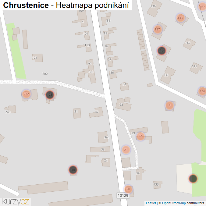 Mapa Chrustenice - Firmy v obci.