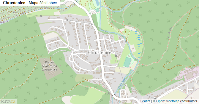 Chrustenice - mapa části obce