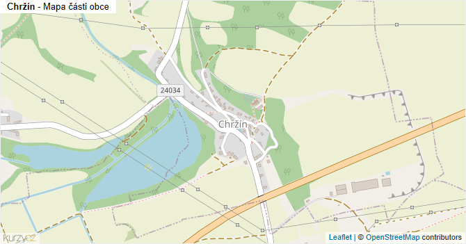 Chržín - mapa části obce