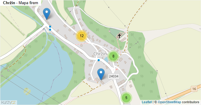 Chržín - mapa firem