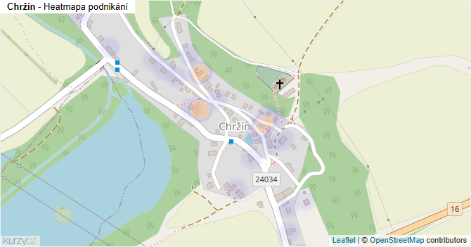 Chržín - mapa podnikání