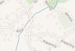 Petra Bezruče v obci Chuchelná - mapa ulice