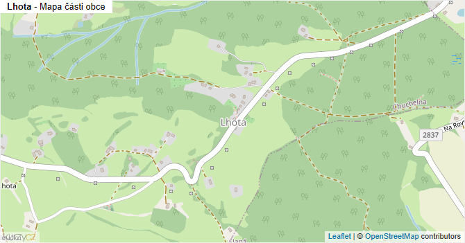Lhota - mapa části obce