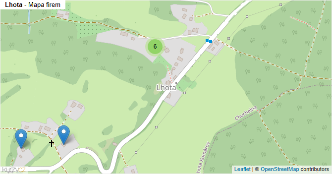 Lhota - mapa firem