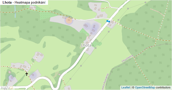 Lhota - mapa podnikání