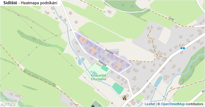 Sídliště - mapa podnikání