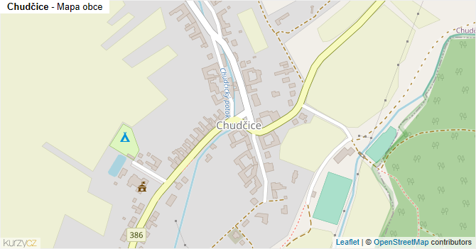 Chudčice - mapa obce