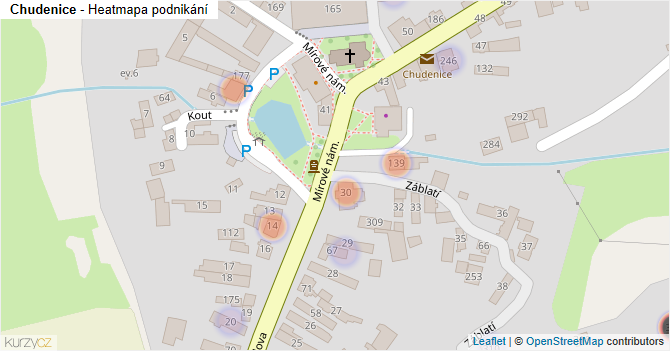 Chudenice - mapa podnikání