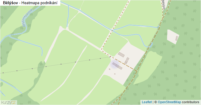 Bělýšov - mapa podnikání