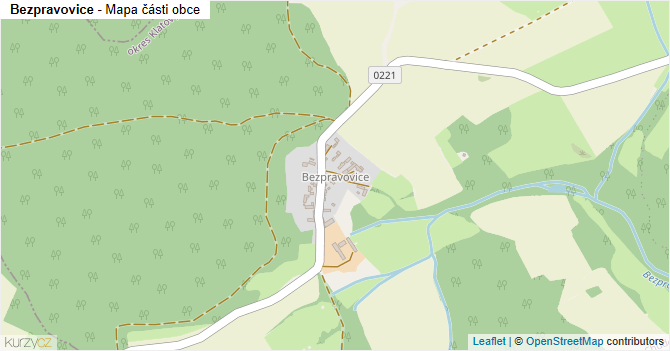 Bezpravovice - mapa části obce