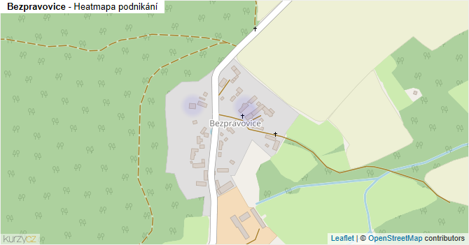 Bezpravovice - mapa podnikání