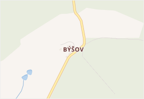 Býšov v obci Chudenice - mapa části obce