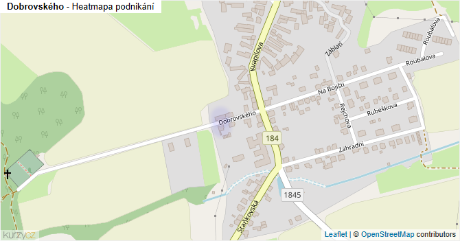 Dobrovského - mapa podnikání