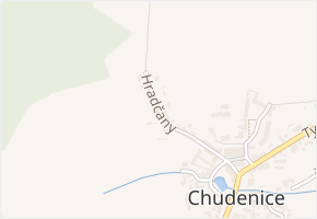 Hradčany v obci Chudenice - mapa ulice