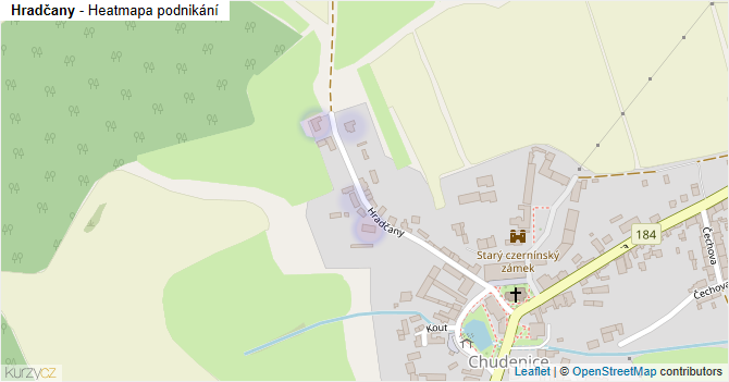 Hradčany - mapa podnikání