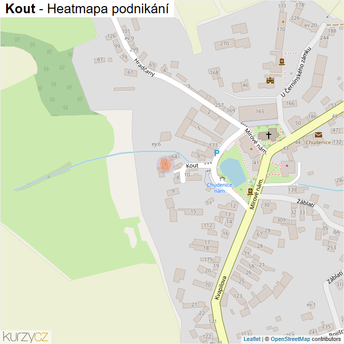 Mapa Kout - Firmy v ulici.