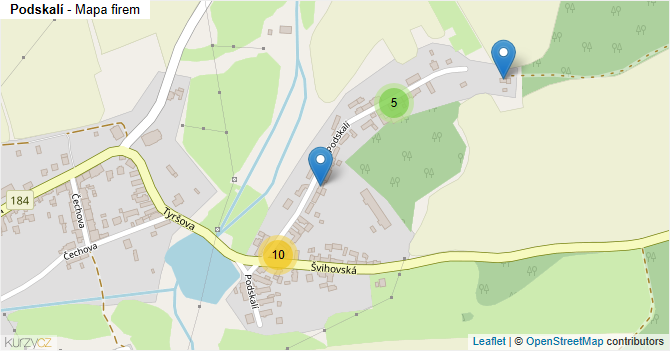 Podskalí - mapa firem