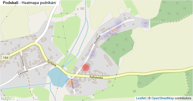 Podskalí - mapa podnikání
