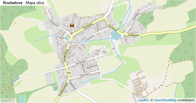 Roubalova - mapa ulice