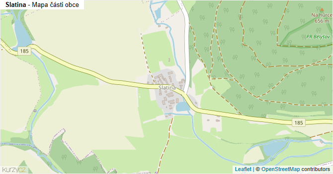 Slatina - mapa části obce