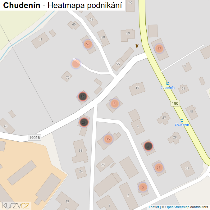 Mapa Chudenín - Firmy v obci.