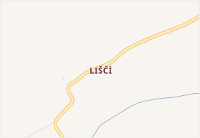 Liščí v obci Chudenín - mapa části obce