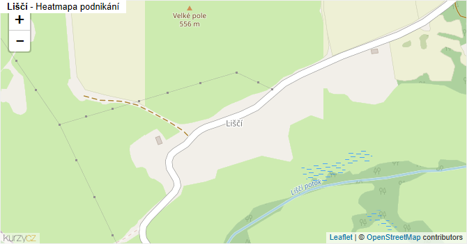 Liščí - mapa podnikání