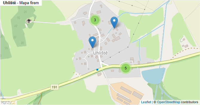 Uhliště - mapa firem