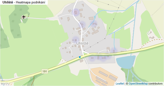 Uhliště - mapa podnikání