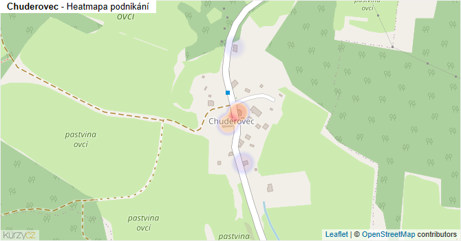 Chuderovec - mapa podnikání