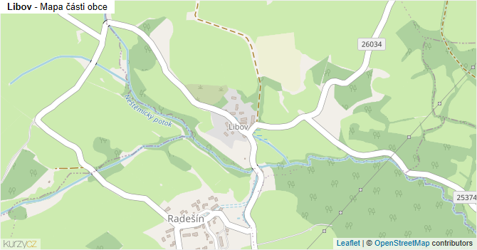 Libov - mapa části obce