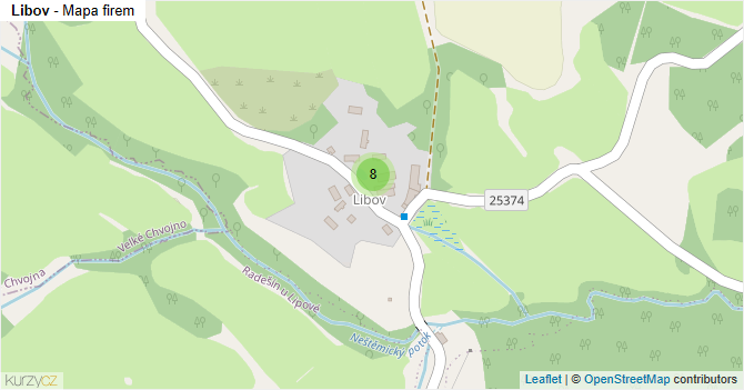 Libov - mapa firem