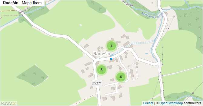 Radešín - mapa firem