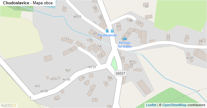 Chudoslavice - mapa obce